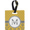 Damask & Moroccan Personalized Square Luggage Tag