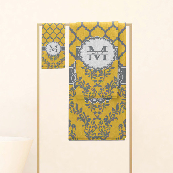 Damask & Moroccan Personalized Towel Set