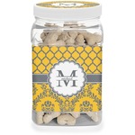 Damask & Moroccan Dog Treat Jar (Personalized)