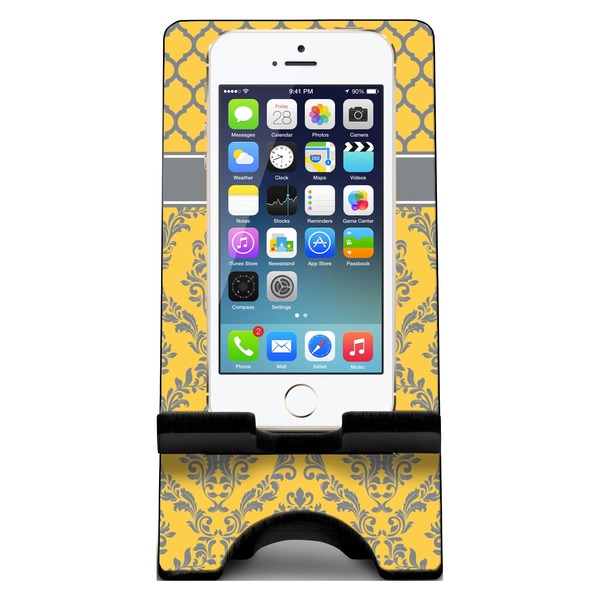Damask & Moroccan Phone Stand w/ Phone