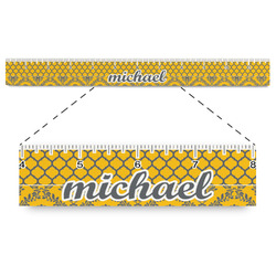 Damask & Moroccan Plastic Ruler - 12" (Personalized)
