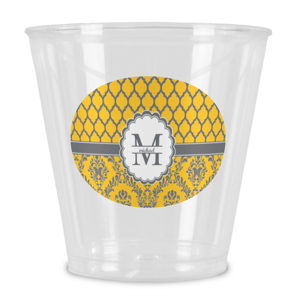 Custom Damask & Moroccan Plastic Shot Glass (Personalized)