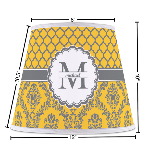 Damask & Moroccan Poly Film Empire Lampshade - Dimensions