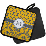 Damask & Moroccan Pot Holder w/ Name and Initial