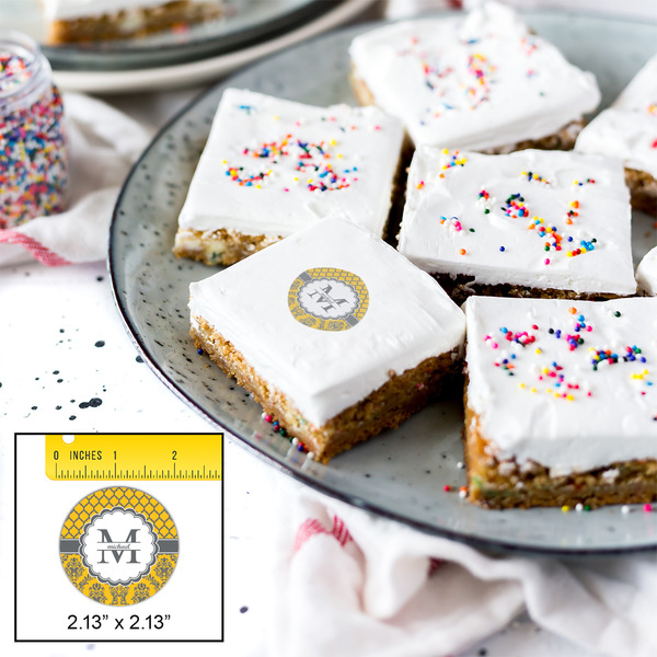 Damask & Moroccan Printed Icing Circle - Small - In Context