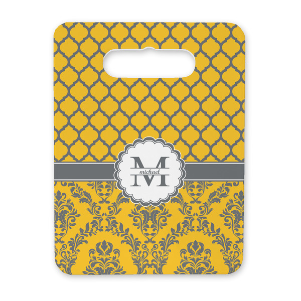 Custom Damask & Moroccan Rectangular Trivet with Handle (Personalized)