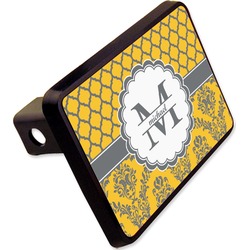Damask & Moroccan Rectangular Trailer Hitch Cover - 2" (Personalized)