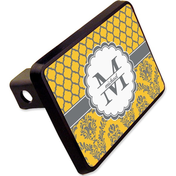 Custom Damask & Moroccan Rectangular Trailer Hitch Cover - 2" (Personalized)