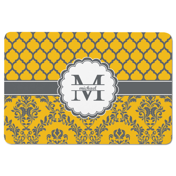 Damask & Moroccan Rectangular Fridge Magnet - FRONT