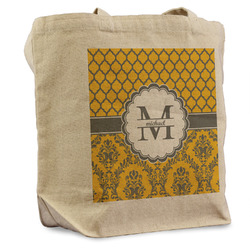 Damask & Moroccan Reusable Cotton Grocery Bag - Single (Personalized)