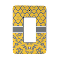 Damask & Moroccan Rocker Style Light Switch Cover (Personalized)