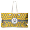 Damask & Moroccan Large Rope Tote Bag - Front View