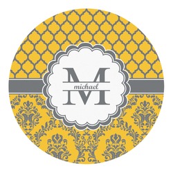 Damask & Moroccan Round Decal - Large (Personalized)