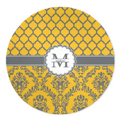 Damask & Moroccan 5' Round Indoor Area Rug (Personalized)