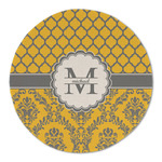 Damask & Moroccan Round Linen Placemat (Personalized)