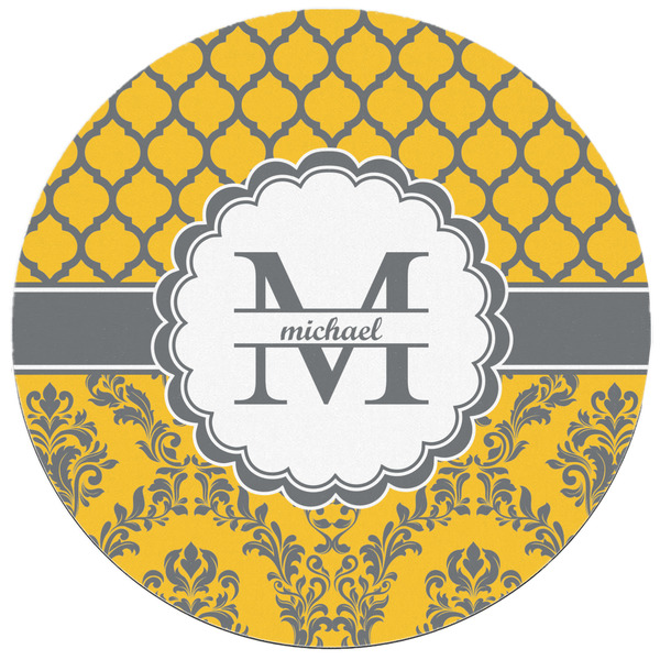 Damask & Moroccan Round Mousepad - APPROVAL