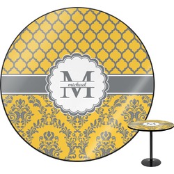 Damask & Moroccan Round Table - 24" (Personalized)