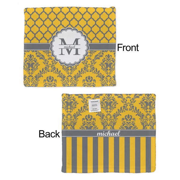 Damask & Moroccan Security Blanket - Front & Back View