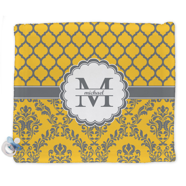 Custom Damask & Moroccan Security Blanket - Single Sided (Personalized)