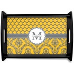 Damask & Moroccan Wooden Tray (Personalized)