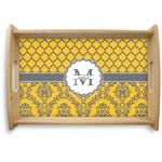 Damask & Moroccan Natural Wooden Tray - Small (Personalized)