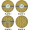 Damask & Moroccan Set of Lunch / Dinner Plates (Approval)