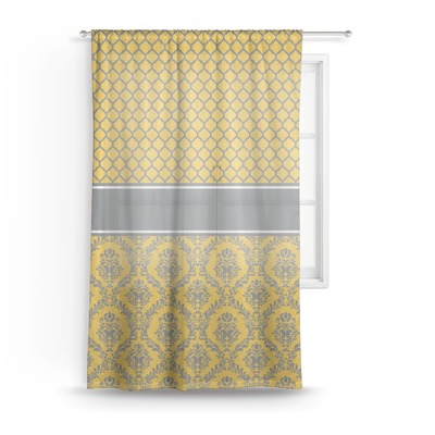 Damask & Moroccan Sheer Curtain (Personalized)