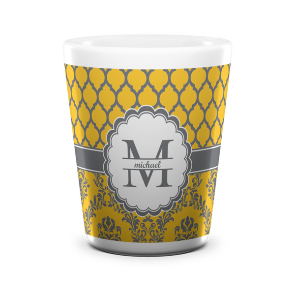 Damask & Moroccan Shot Glass - White - FRONT