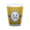 Damask & Moroccan Ceramic Shot Glass - 1.5 oz - White - Single (Personalized)
