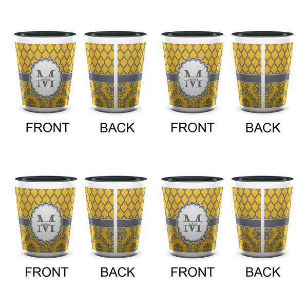 Damask & Moroccan Shot Glassess - Two Tone - Set of 4 - APPROVAL