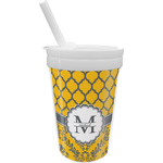 Damask & Moroccan Sippy Cup with Straw (Personalized)