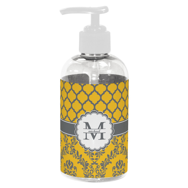 Damask & Moroccan Small Liquid Dispenser (8 oz) - White