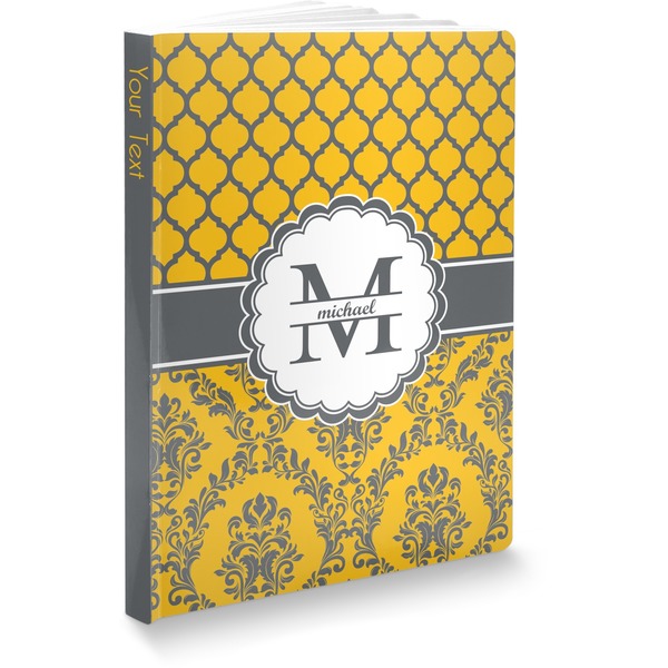 Custom Damask & Moroccan Softbound Notebook (Personalized)
