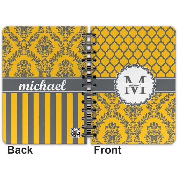 Damask & Moroccan Spiral Journal 5 x 7 - Apvl