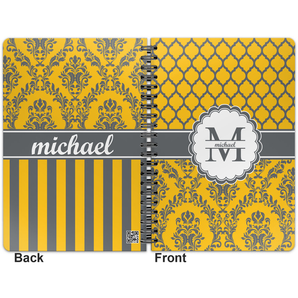 Damask & Moroccan Spiral Journal 7 x 10 - Apvl