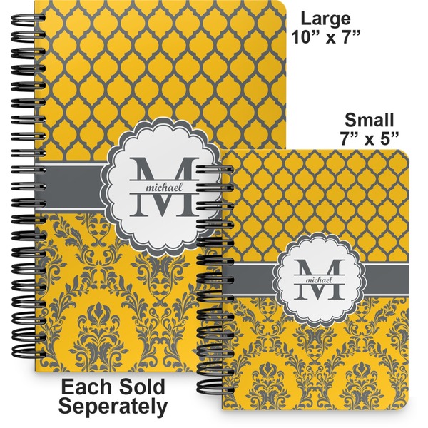 Damask & Moroccan Spiral Journal - Comparison