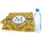 Damask & Moroccan Sports Towel Folded with Water Bottle