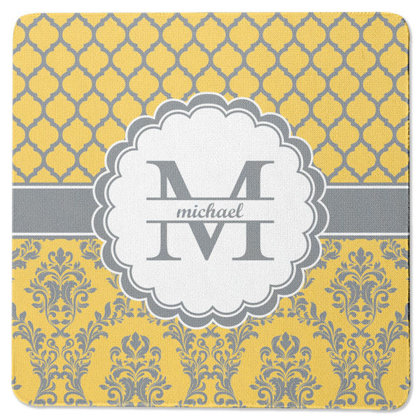 Damask & Moroccan Square Coaster Rubber Back - Single