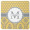 Damask & Moroccan Square Rubber Backed Coaster (Personalized)