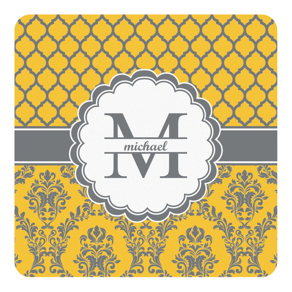Custom Damask & Moroccan Square Decal - Small (Personalized)