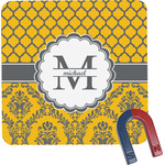 Damask & Moroccan Square Fridge Magnet (Personalized)