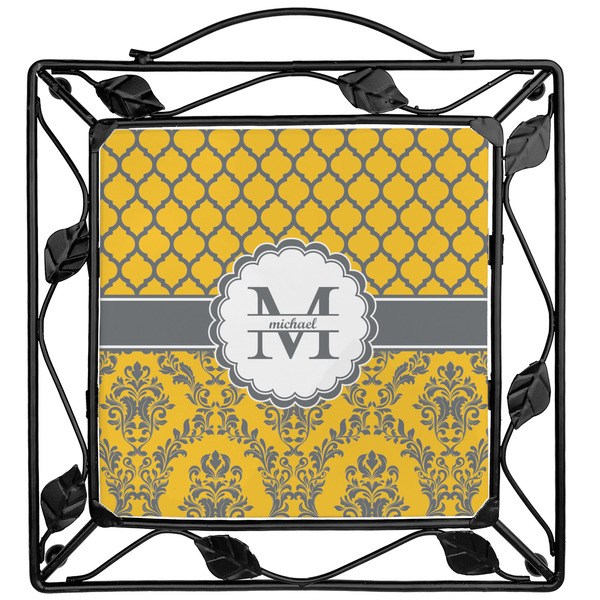 Custom Damask & Moroccan Square Trivet (Personalized)