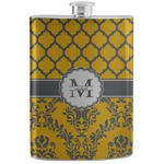 Damask & Moroccan Stainless Steel Flask (Personalized)