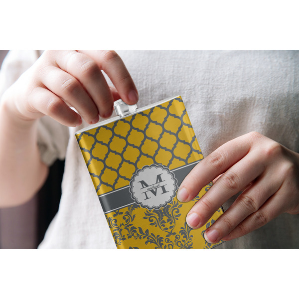 Damask & Moroccan Stainless Steel Flask - LIFESTYLE 1