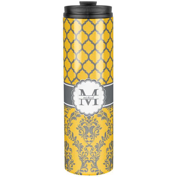 Custom Damask & Moroccan Stainless Steel Skinny Tumbler - 20 oz (Personalized)