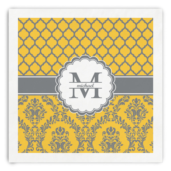Custom Damask & Moroccan Paper Dinner Napkins (Personalized)