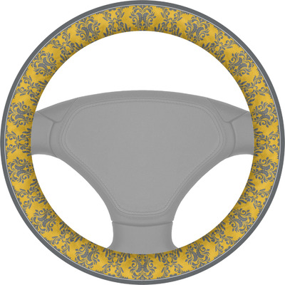 Damask & Moroccan Steering Wheel Cover (Personalized)