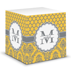 Damask & Moroccan Sticky Note Cube (Personalized)
