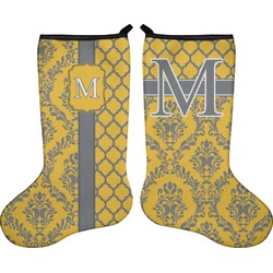 Damask & Moroccan Holiday Stocking - Double-Sided - Neoprene (Personalized)
