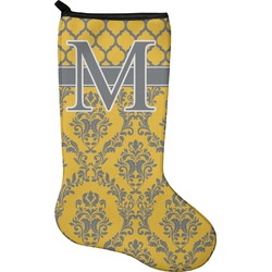 Damask & Moroccan Holiday Stocking - Single-Sided - Neoprene (Personalized)